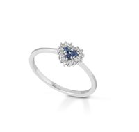 Anello Lelune Donna LELUNE DIAMONDS in Oro bianco Zaffiro 0.06 Ct LDRNZB006010 - LDRNZB006010